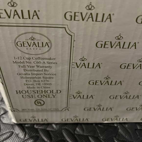 Rare Gevalia Coffee Maker Model C-60A Black  12 Cup Programmable New Open Box - Picture 7 of 11